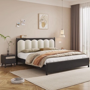 Thiết Kế Cổ Rắn Gỗ Giường Đặt Siêu Thoải Mái Hiện Đại Phong Cách Vua/Nữ Hoàng Kích Thước Giường Giá Bán Buôn Đồ Nội Thất Phòng Ngủ - Product Image 3