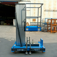Plateforme de travail aérienne électrique portable 10M à mât unique en aluminium, élévateur vertical hydraulique pour entrepôt, échelle flexible