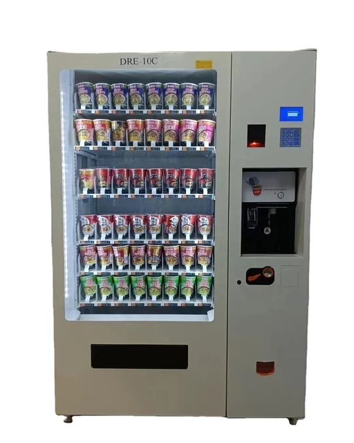 Custom Coin Operated Auto Vending Machine Large Capacity Combo Candy and Snack for Foods and Drinks Vending Machine