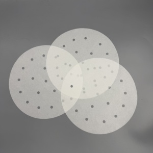 Greaseproof Waterproof Round Perforated Steaming Paper Double Sided <b>Silicone</b> <b>Liner</b> for Food Steaming Bulk Order - Product Image 3