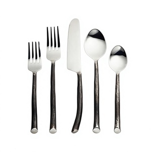 Stylish Black Metal Handle Designer Stainless Steel Flatware Cutlery Manufacturer & Exporter SCI Customized Design Tableware - Product Image 1