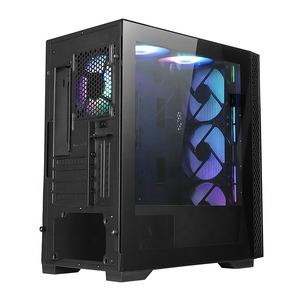 Boîtier de jeu compact M-<span class=keywords><strong>ATX</strong></span> avec panneau frontal en maille et côtés en verre trempé, prend en charge le refroidissement liquide double de 280 mm - Product Image 4