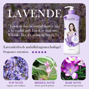 SADOER-<span class=keywords><strong>Gel</strong></span> <span class=keywords><strong>de</strong></span> <span class=keywords><strong>ducha</strong></span> <span class=keywords><strong>de</strong></span> lavanda orgánico Natural, espuma humectante brillante, lavado corporal perfumado - Product Image 3