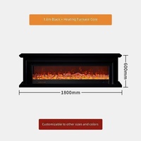 Cheminée électrique à flamme LED autoportante de style européen et américain avec éclairage LED pour la décoration intérieure du salon
