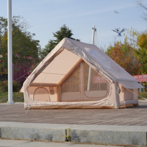 Carpa Inflable con Ventana de Techo, Carpa Inflable Impermeable de Tela Oxford para Acampar al Aire Libre en Familia, para Senderismo - Product Image 5