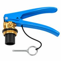 Vanne d'extincteur certifiée CE en laiton pour extincteurs CO2 sur roues, personnalisation OEM disponible