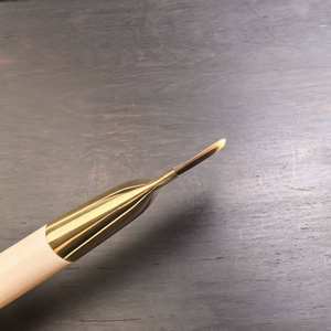 Pinceau à fond de teint liquide <span class=keywords><strong>ultra</strong></span>-<span class=keywords><strong>fin</strong></span> en poils synthétiques Crescent avec manche en plastique, ne ramasse pas la poudre, pinceau de maquillage pour le visage pour étudiants - Product Image 2