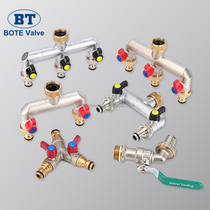 Distributeur d'eau pour tuyau d'arrosage en laiton 3/4 po, 3 voies, 1 entrée 3 sorties, avec <span class=keywords><strong>vannes</strong></span> d'arrêt indépendantes - Product Image 3