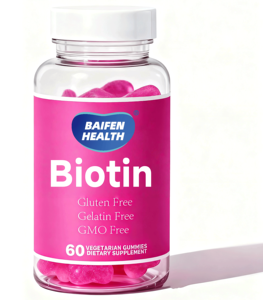 OEM BIOTIIN GUMMIES <span class=keywords><strong>vitamin</strong></span> Vegetarian Gummies Biotin Gummies untuk pertumbuhan rambut yang kuat - Product Image 1