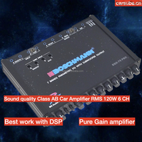 Système audio amplificateur de voiture 7 bandes EQ, égaliseur 6 canaux, sortie passive, crossover, haut-parleur subwoofer, égaliseur de fréquence pour voiture