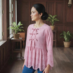 ชุดบอรองบาจูคูรุง โมเดิร์น ลายปักเรียบง่าย ระบายอากาศได้ดี ลายดอกไม้ ไม่ต้องรีด สำหรับงานรอมฎอน 2025 มีสินค้าพร้อมส่ง ราคาโรงงาน แฟชั่นมาเลเซีย - Product Image 3