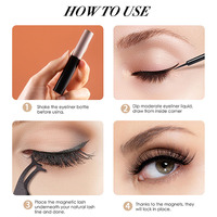 5 paires de cils magnétiques en faux vison, kit complet avec eye-liner liquide magnétique et pince applicatrice de cils, faux cils