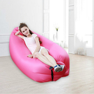 <b>Inflatable</b> Air <b>Sofa</b> Purple 260x70 Cm Portable Outdoor Beach Sleeping Bag Quick Inflate Foldable Air Mattress - Product Image 2