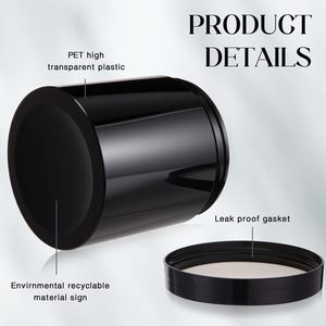 Frasco de Plástico PET Negro de 100ml-300ml 4oz-8oz para Suplementos para Mascotas y Contenedor de Alimentos con Tapa de Plástico Personalizada - Product Image 3