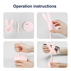 Organiseurs de bureau à thème lapin mignon, très vendus en 2024 : supports de téléphone/tablette télescopiques, réglables et portables - Product Image 6