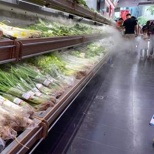 Mesa de exhibición de frutas y verduras frescas comercial moderna de doble cara para uso en supermercados - Product Image 3