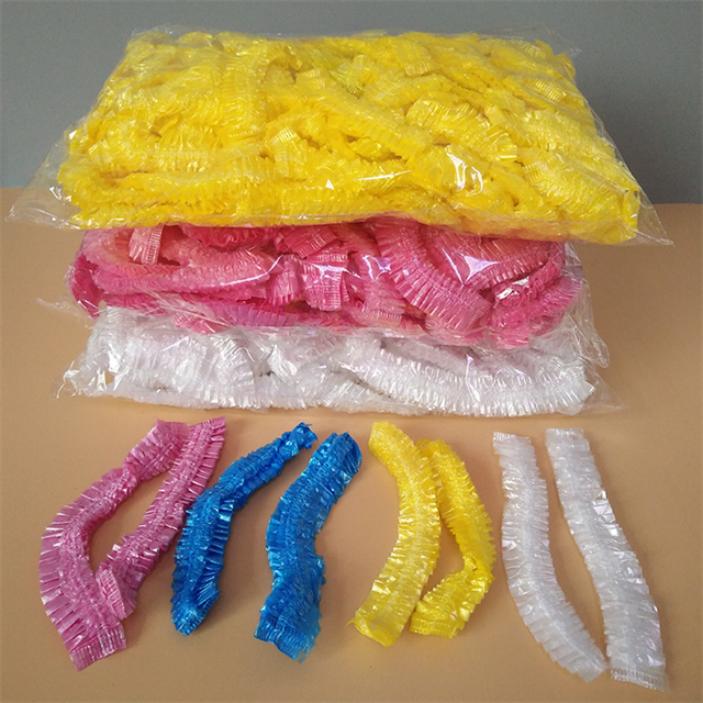 Disposable PE hair clip cover With Elastic Band for beauty cooking hotel and dustfree workshop