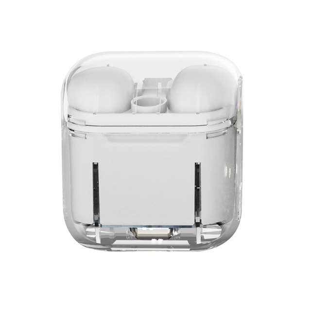 Logo Custom Tws Transparent Tws Bt 5.0 Wireless Earphone in Ear Earbuds Sport Running Headphones Earbuds With Charging Box