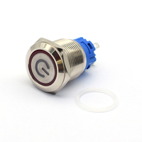 Personnalisation de prise en charge d'achat à guichet unique 12/16/19/22mm interrupteur à bouton-poussoir lumineux en métal Led coloré étanche momentané