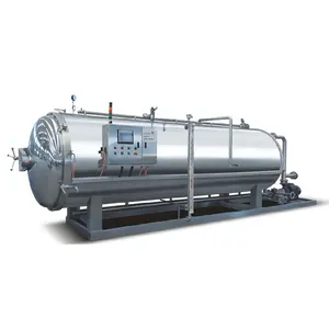 Máquina de esterilização de esterilizadores de alimentos, equipamento de esterilização de latas de flandres de alta qualidade, preço de fábrica, núcleo de plc, máquina de pasteurização