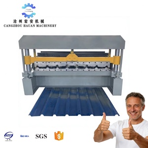 High-rise Building Color Steel Fireproof Roof <b>Tile</b> Processing Full-automatic PLC-controlled Roll Forming Machine with Motor Pump - Product Image 1