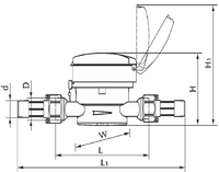 Factory Price Manufacturer Dry Type DN15 Brass Shell Class B Single Jet Water Meter