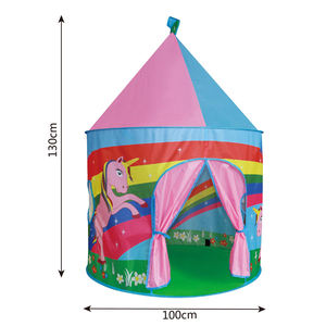 Château de princesse arc-en-ciel coloré Yurt Jeu de rôle intérieur pour filles Château de licorne de dessin animé Jeu de tente pour enfants - Product Image 5