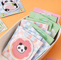 Bloc-notes autocollants panda roux kawaii, super résistants, mémos autocollants, papeterie mignonne pour journal et bureau