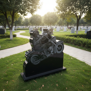 Lápidas de Granito de Piedra Natural - Diseño Americano Tradicional, 1 Año de Garantía, Monumentos Funerarios para Exteriores - Product Image 1