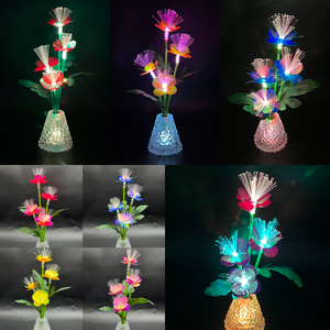 Tanaman bunga LED, LED warna-warni bentuk jamur Multi warna dapat disesuaikan 2000-10000K lampu dapat diredupkan dekorasi rumah plastik Modern - Product Image 2