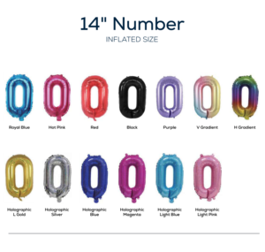 14 inch khổng lồ kim loại số Balloons - Foil chữ số Balloons cho bữa tiệc sinh nhật, đám cưới, kỷ niệm & tổ chức sự kiện trang trí - Product Image 6