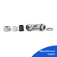 Presse-étoupe étanche en acier inoxydable SS304 à 90 degrés, tailles personnalisées M18, M20, M25, M30, M32, certifiées CE, RoHS, Reach