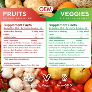 OEM Özel Etiketli Meyve ve Sebze Takviyesi Meyve ve Sebze Suyu Jeli, Doğal Enerji İçin Vitaminli - Product Image 2