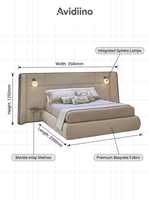 Lit King Size Large Sur Mesure pour Villa, Hôtel de Luxe et Chambre Principale – Solution de Mobilier Tout-en-un pour Maison Moderne et Usage Familial Double