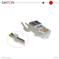 Konektor RJ45 1.5mm 8p8c Cat8, Konektor Kabel Jaringan LAN