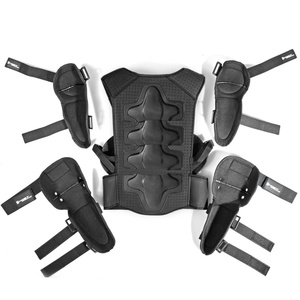 Équipement <span class=keywords><strong>de</strong></span> protection pour moto unisexe pour enfants, combinaison <span class=keywords><strong>de</strong></span> moto en coton, protections pour les genoux et les coudes, respirant, anti-chute - Product Image 5