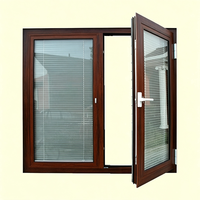 Fenêtre à battant fixe en aluminium, fenêtres et portes à double vitrage, auvent, fenêtres à basculer et à tourner en bois, design graphique, acier inoxydable