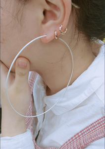 Große 18 Karat vergoldete größte Creolen Damen 925 Sterling Silber Trendy Ohrringe - Product Image 4