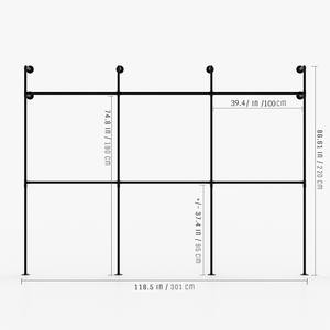 Perchero Industrial de Tubería para Ropa para Armario y Dormitorio y como Sistema de Vestidor, Estantes de <span class=keywords><strong>Metal</strong></span> Resistentes para Colgar Ropa - Product Image 6