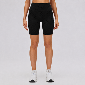 Leggings de yoga décontractés taille haute pour femme, motif léopard, taille élastique, respirants, en Spandex et Polyester, design froncé sans couture - Product Image 6