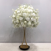 Boule de fleurs GNW, boule de roses, décoration de mariage, centres de table en roses pour mariage, arrangement floral de table de mariage, centres de table de mariage