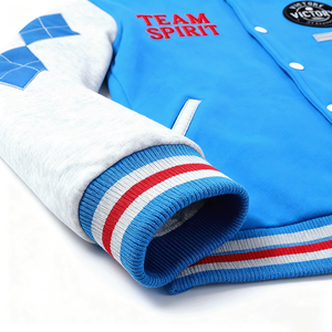 แจ็กเก็ตเบสบอลว่างเปล่าลำลองสำหรับผู้ชายเสื้อแจ็กเก็ตแบบปักอักษรอักษร2023ตามสั่ง - Product Image 5