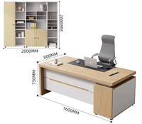 Ensemble table et chaise de bureau, design en L, bureau en bois résistant à la corrosion, design moderne, double poste de travail face à face, armoire pour 2/4 personnes