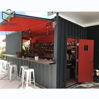 Container Bar Portatile, Container Marittimo Adibito a Birreria e Caffetteria per Chiosco da Strada/Parco/Piazza
