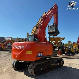 Excavadora de cadenas Hitachi ZX130 usada, 13 toneladas, cucharón de 0.52m³, marca original japonesa, excavadora de construcción mediana, pocas horas de uso, certificación CE - Product Image 3