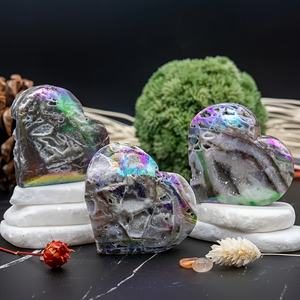 Cristal de Esfalerita Aura en Forma de Corazón, Piedra Natural Pulida para Decoración del Hogar y Regalos Navideños, Venta al por Mayor - Product Image 6