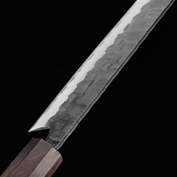 Ensemble de couteaux de cuisine professionnels en acier forgé à haute teneur en carbone, finition Kurouchi martelée, couteaux de chef et de découpe, manche en bois artisanal sur mesure