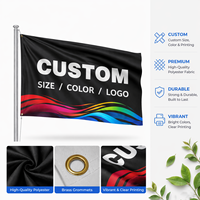 Bannières personnalisées, impression de taille personnalisée, matériau polyester pour extérieur, 90x150cm, 3x5, drapeau personnalisé avec logo