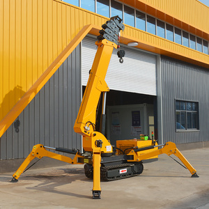 Construction Crawler Mini Cranes Manual <b>Remote</b> <b>Control</b> Foldable Enter Elevator Lifting <b>Spider</b> Crane For Building - Product Image 1