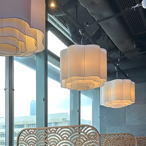 Chinese Style Restaurant Chandelier 60Cm Diameter <b>Led</b> <b>Light</b> Round Pendant For Hot Pot <b>Tea</b> House Banquet Room Lighting - Product Image 1